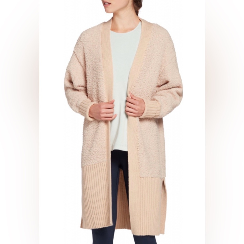 CALIA sherpa ribbed cardigan size M